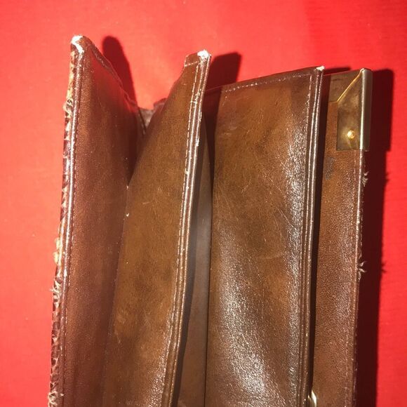 Bogs by Varon VTG Python hon & Snakeskin Clutch Envelope Women Bag - Picture 13 of 16